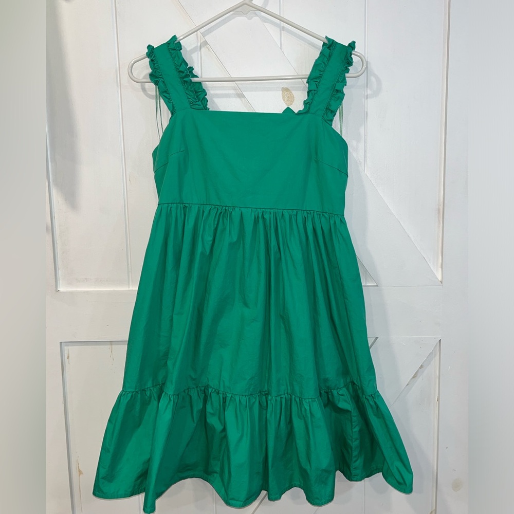 how.very.loved Green Sleeveless Ruffled Sundress
